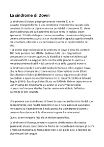 La sindrome di Down