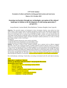 Wind Energy & Cultural Landscape: Generation Y Perception
