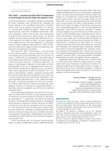 TAO, NAO, VAO: Terminologia Anticoagulanti Orali in Cardiologia
