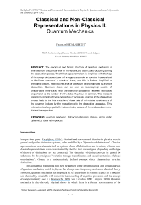 Classical and nonclassical representations in phys
