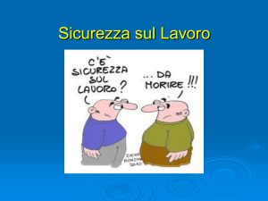 TESTO UNICO SULLA SALUTE E SICUREZZA SUL LAVORO