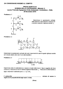 Esame Scienza delle Costruzioni I: Problemi di Ingegneria Civile