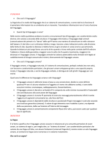 Linguistica: Natura del linguaggio, segni e comunicazione