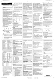 Manuale Calcolatrice Scientifica SHARP EL-520W
