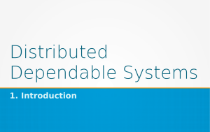 Introduzioen al costo di Distributed Dependable Systems