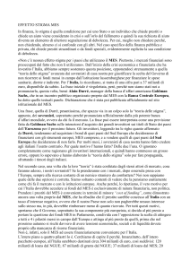 Effetto Stigma MES: Analisi Finanziaria per l'Italia