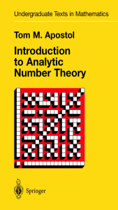 Introduction to Analytic Number Theory - 353 Pag
