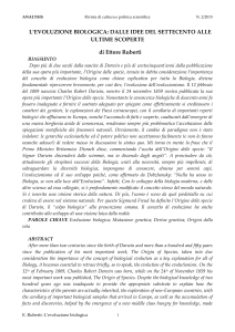 Evoluzione Biologica: Idee dal '700 ad Oggi