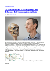 Strutturalismo e diffusione dell'Homo sapiens in Italia