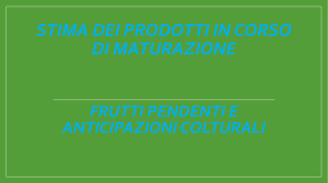 Stima Prodotti Agricoli: Frutti Pendenti e Anticipazioni Colturali