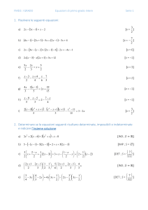 Equazioni di Primo Grado: Esercizi di Matematica