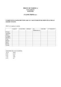 scienze classe1 verifica III trimestre