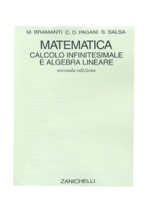 Matematica: Calcolo Infinitesimale e Algebra Lineare