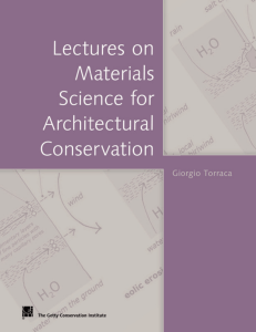Materials Science for Architectural Conservation Lectures