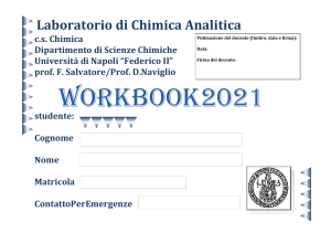 Esercizi Laboratorio di chimica 2020