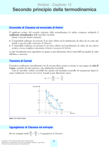 clausus kelvin entropia 2 principio della termodinamica