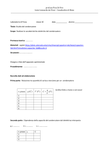 Laboratorio di Fisica: Studio del Condensatore