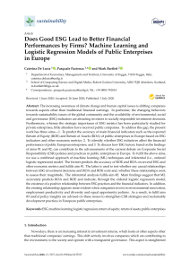 ESG & Financial Performance: Machine Learning Analysis