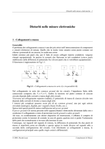 Disturbi nelle Misure Elettroniche: Collegamenti a Massa, Accoppiamenti