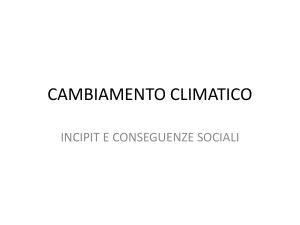 Cambiamento Climatico: Cause e Conseguenze Sociali