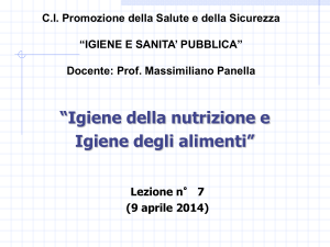Igiene della Nutrizione e degli Alimenti: Presentazione