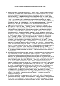 Società e cultura nella tarda repubblica romana: appunti