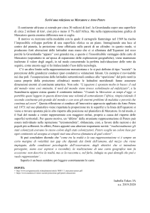 Mercatore e Peters: Confronto tra Proiezioni Cartografiche