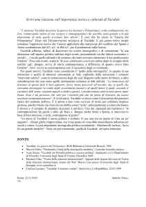 Tucidide: Importanza Storica e Culturale | Relazione