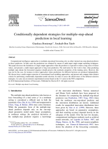 Conditionally dependent strategies for multiple-step-ahead prediction in local learning