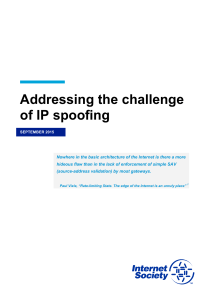 IP Spoofing: Addressing the Challenge