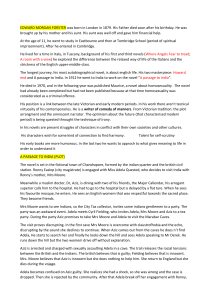 E.M. Forster & 'A Passage to India' Study Guide