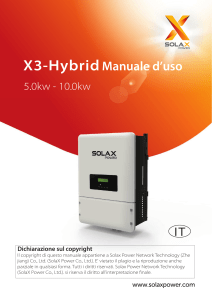 Manuale d'uso X3-Hybrid 5.0-10.0kW: Installazione e Manutenzione