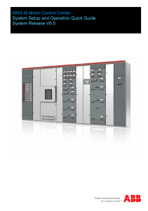 MNS iS Motor Control Center Quick Guide V6.0