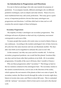 Astrological Progressions & Directions: An Introduction