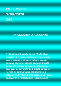 concetto di identità psicologia