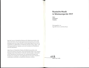 Russische Musik in Westeuropa bis 1917