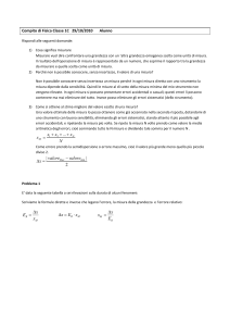 Verifica di fisica su errori area e volume