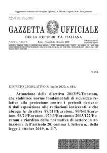 Decreto Legislativo Radiazioni Ionizzanti: Attuazione Direttiva Euratom