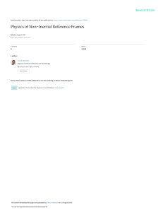 Physics of Non-Inertial Reference Frames