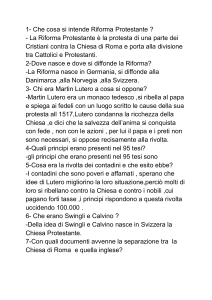 Riforma Protestante: Domande e Risposte