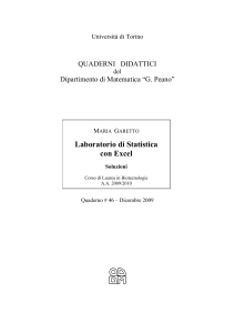 Statistica con Excel: Soluzioni per Biotecnologie