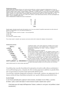 Moltiplicazione Egiziana e Metodi Antichi di Calcolo