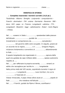 Verifica di Storia: I Longobardi - Esercizi e Domande