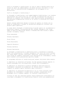 Cos’è lo Strength & Conditioning