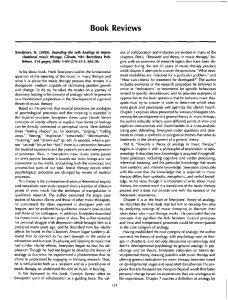 Smeijsters, H. (2005). Sounding the self Analogy in improvisational music therapy. Gilsum, NH Barcelona Publishers