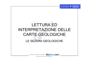 Lettura e Interpretazione Carte Geologiche: Sezioni Geologiche