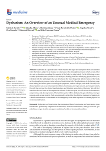 Dysbarism: An Overview of a Medical Emergency
