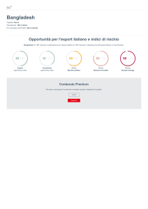 Bangladesh: Analisi Export & Rischi per Imprese Italiane