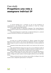 Case Study: Progettazione Rete e Indirizzi IP