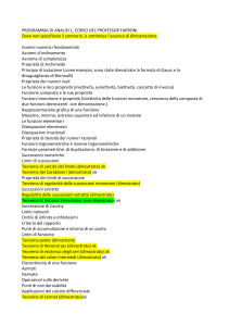 Programma Analisi 1: Insiemi, Funzioni, Limiti, Derivate, Integrali